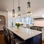 Kristallen Hanglamp met Ijzeren Frame – Luxe Glazen Design voor Sfeervolle Moderne Verlichting-Ceiling Lamp-DeWoonVallei-DeWoonVallei