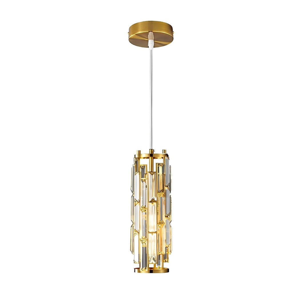Kristallen Hanglamp met Ijzeren Frame – Luxe Glazen Design voor Sfeervolle Moderne Verlichting-Ceiling Lamp-DeWoonVallei-DeWoonVallei