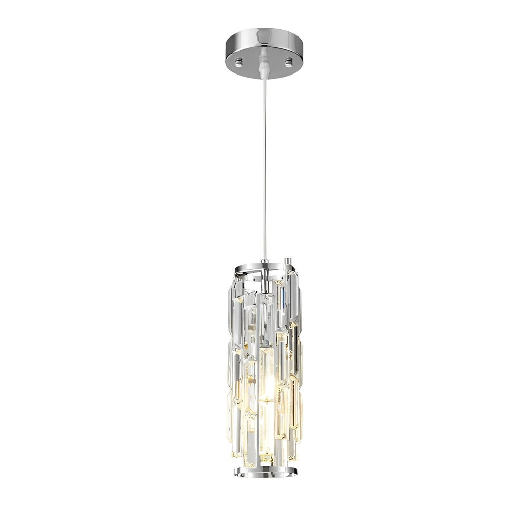 Kristallen Hanglamp met Ijzeren Frame – Luxe Glazen Design voor Sfeervolle Moderne Verlichting-Ceiling Lamp-DeWoonVallei-DeWoonVallei