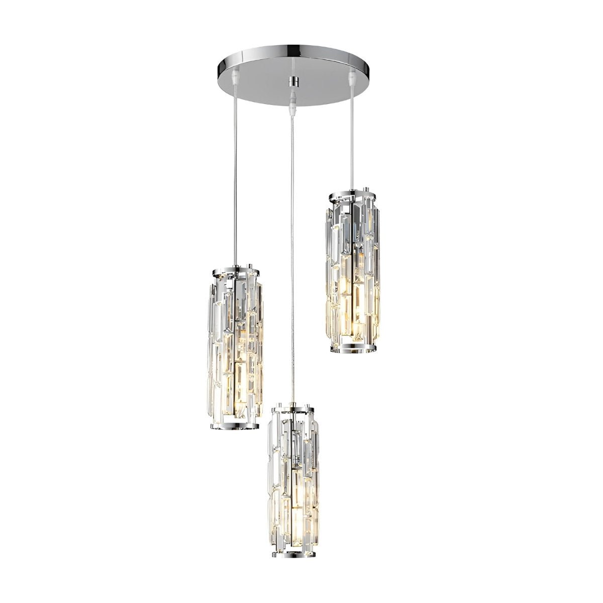 Kristallen Hanglamp met Ijzeren Frame – Luxe Glazen Design voor Sfeervolle Moderne Verlichting-Ceiling Lamp-DeWoonVallei-DeWoonVallei