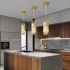 Kristallen Hanglamp met Ijzeren Frame – Luxe Glazen Design voor Sfeervolle Moderne Verlichting-Ceiling Lamp-DeWoonVallei-DeWoonVallei