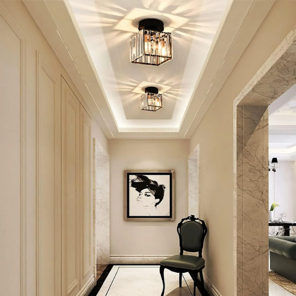 Kristallen Plafondlamp Modern Design voor Elegante Huiselijke Sfeer-Ceiling Light-DeWoonVallei-DeWoonVallei