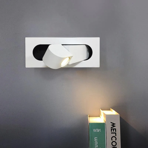 LED Bedlampje voor aan de Muur Verstelbare Leeslamp voor Persoonlijke en Gezellige Verlichting-Wall lamp-DeWoonVallei-Mat Wit-Warm Licht-L 19 cm x B 8 cm-DeWoonVallei