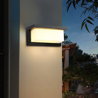 LED Buitenwandlamp Modern Rechthoekig 3000K Waterdicht Acryl Warm Wit-Wall Light-DeWoonVallei-DeWoonVallei