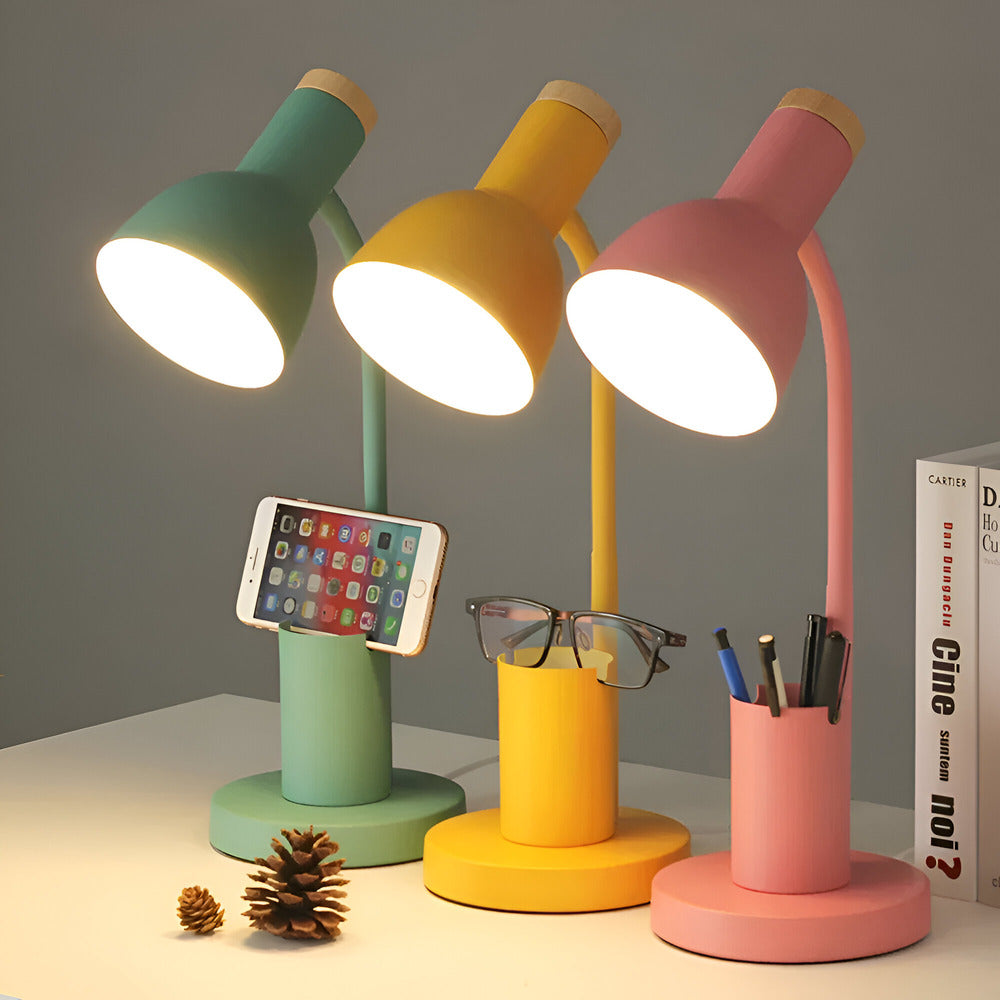 LED Bureaulamp – Modern Ontwerp met Pennenhouder en Gericht Licht-Desk Lamp-DeWoonVallei-DeWoonVallei