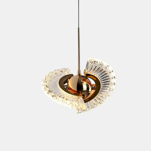 LED Kristallen Hanglamp 1-Licht Goud Draaibaar Verstelbaar voor Warme Sfeerverlichting-Hanging Lamp-DeWoonVallei-DeWoonVallei
