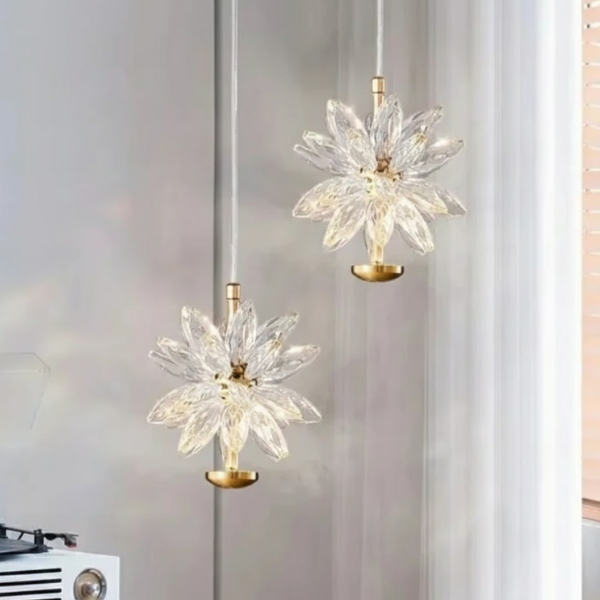 LED Kristallen Hanglamp Goud Moderne Verstelbare Bedside Hanglamp-Hanging Lamp-DeWoonVallei-DeWoonVallei