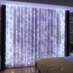 LED Lichtgordijn 3x3m – Warm Witte Verlichting met 8 Lichtstanden voor Feestelijke Sfeer Binnen & Buiten-DeWoonVallei-DeWoonVallei
