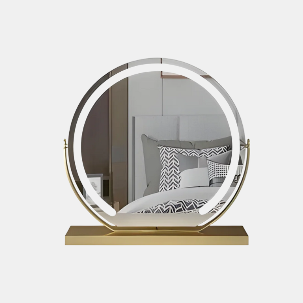 LED Make-up Spiegel Verstelbare Dimbare Verlichting voor Slaapkamer en Kaptafel-Makeup Mirrors-DeWoonVallei-Goud-30 cm-DeWoonVallei