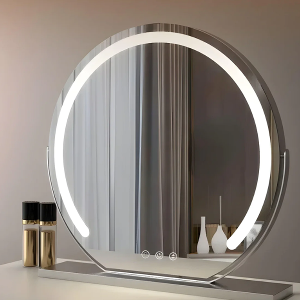 LED Make-up Spiegel Verstelbare Dimbare Verlichting voor Slaapkamer en Kaptafel-Makeup Mirrors-DeWoonVallei-Grijs-30 cm-DeWoonVallei