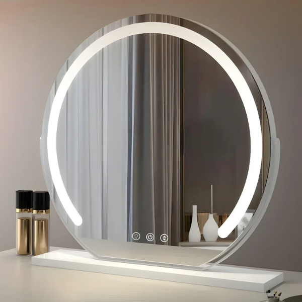 LED Make-up Spiegel Verstelbare Dimbare Verlichting voor Slaapkamer en Kaptafel-Makeup Mirrors-DeWoonVallei-Grijs-wit-30 cm-DeWoonVallei