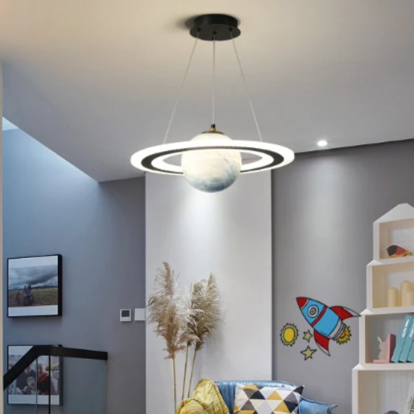 LED Planeet Hanglamp Moderne Kinderkamerverlichting voor Fantasierijke Ruimtes-Lamps & Lighting-DeWoonVallei-DeWoonVallei