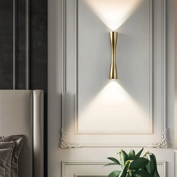 LED Slim Gouden Wandlamp Modern Up & Down Licht Warm Wit-Wall Light-DeWoonVallei-DeWoonVallei
