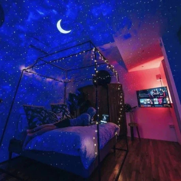 LED Sterrenprojector 21 Kleuren Nachtlampje met Muziek Sync voor Ontspanning-Night Light-DeWoonVallei-DeWoonVallei