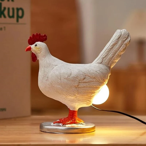 Leuke Kip Tafellamp Speels Ontwerp met Gezellig Sfeerverlichting-Desk Lamp-DeWoonVallei-DeWoonVallei