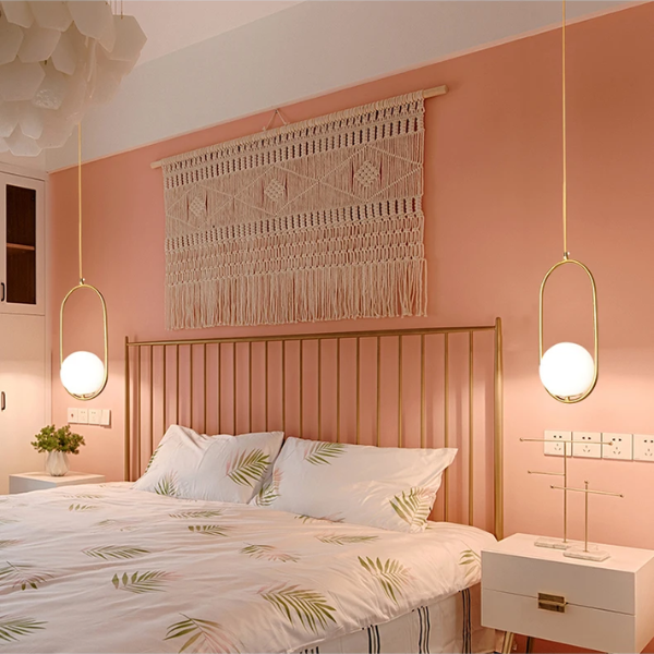 Licht Moderne LED Gouden Frosted Bol Hanglamp Plafondlamp voor Warme Sfeerverlichting in de Eetkamer-Hanging Lamp-DeWoonVallei-DeWoonVallei