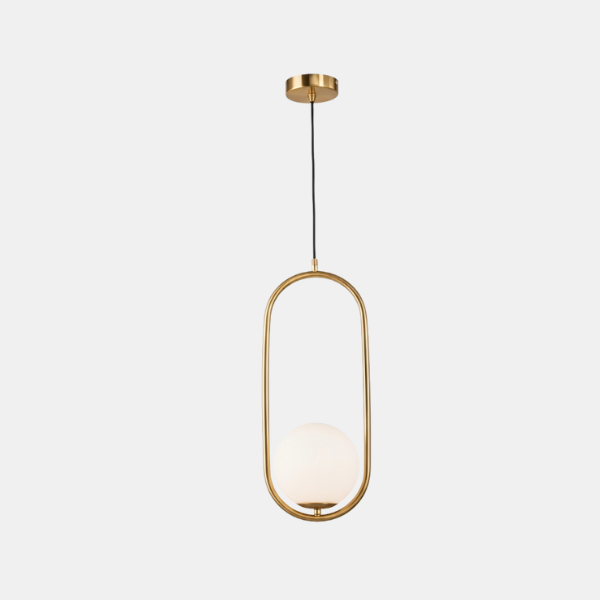 Licht Moderne LED Gouden Frosted Bol Hanglamp Plafondlamp voor Warme Sfeerverlichting in de Eetkamer-Hanging Lamp-DeWoonVallei-DeWoonVallei