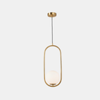 Licht Moderne LED Gouden Frosted Bol Hanglamp Plafondlamp voor Warme Sfeerverlichting in de Eetkamer-Hanging Lamp-DeWoonVallei-DeWoonVallei