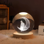 Luminieuze Kristallen Bol 3D Gegraveerd Hemels Licht voor Gezellige Sfeer in Huis-Figurines-DeWoonVallei-DeWoonVallei