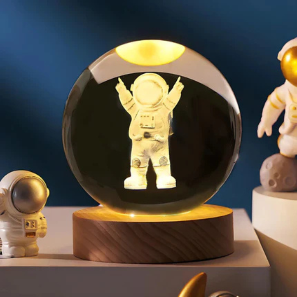 Luminieuze Kristallen Bol 3D Gegraveerd Hemels Licht voor Gezellige Sfeer in Huis-Figurines-DeWoonVallei-DeWoonVallei