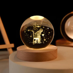 Luminieuze Kristallen Bol 3D Gegraveerd Hemels Licht voor Gezellige Sfeer in Huis-Figurines-DeWoonVallei-DeWoonVallei