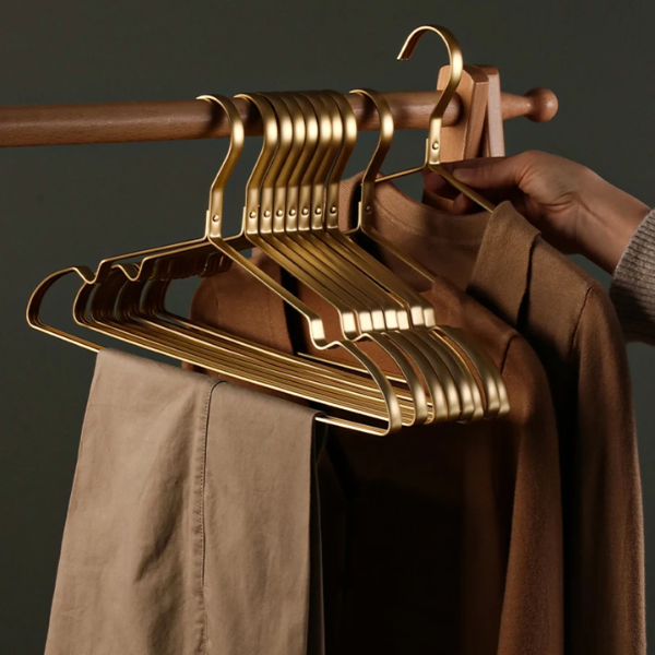 Luxe Anti-Slip Aluminium Kledinghangers Slim Design voor Georganiseerde Kasten-Hangers in clothing-DeWoonVallei-DeWoonVallei