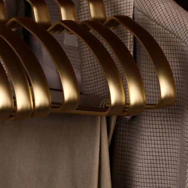 Luxe Anti-Slip Aluminium Kledinghangers Slim Design voor Georganiseerde Kasten-Hangers in clothing-DeWoonVallei-DeWoonVallei