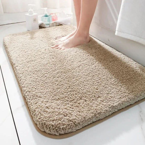 Luxe Comfort Badmat Ultradikke Zachte Mat met Antislip Ontwerp-Bathroom-DeWoonVallei-Beige-Klein - 40 x 60 cm-DeWoonVallei