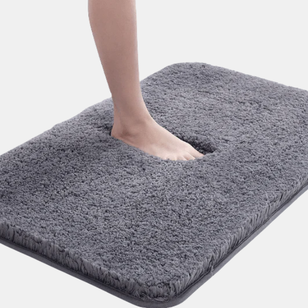 Luxe Comfort Badmat Ultradikke Zachte Mat met Antislip Ontwerp-Bathroom-DeWoonVallei-Donkergrijs-Klein - 40 x 60 cm-DeWoonVallei