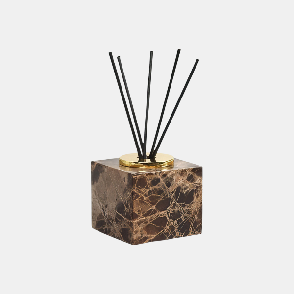 Luxe Donker Marmer Badkamer Accessoires Set Modern Elegante Spa-Stijl-Bathroom Accessories-DeWoonVallei-Diffuser A (7 cm L x 7 cm W x 6 cm H)-DeWoonVallei