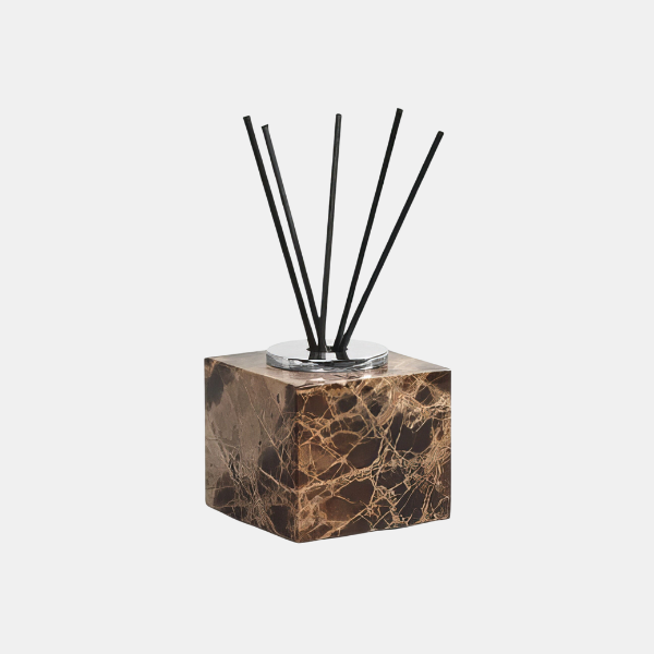 Luxe Donker Marmer Badkamer Accessoires Set Modern Elegante Spa-Stijl-Bathroom Accessories-DeWoonVallei-Diffuser B (7 cm L x 7 cm W x 6 cm H)-DeWoonVallei