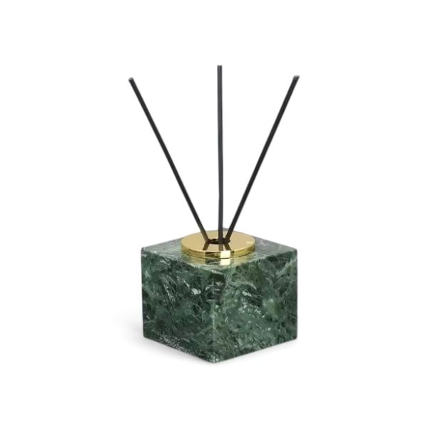 Luxe Emerald Groen Marmeren Badkamer Accessoires Set Modern Stijl Elegante Functionaliteit-Bathroom Accessories-DeWoonVallei-Diffuser (vierkant)-DeWoonVallei