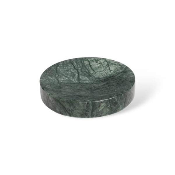 Luxe Emerald Groen Marmeren Badkamer Accessoires Set Modern Stijl Elegante Functionaliteit-Bathroom Accessories-DeWoonVallei-Zeepbakje (rond)-DeWoonVallei