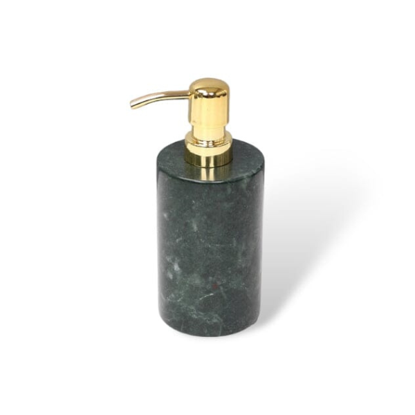 Luxe Emerald Groen Marmeren Badkamer Accessoires Set Modern Stijl Elegante Functionaliteit-Bathroom Accessories-DeWoonVallei-Zeepdispenser (rond)-DeWoonVallei