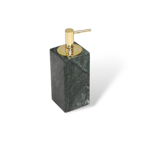 Luxe Emerald Groen Marmeren Badkamer Accessoires Set Modern Stijl Elegante Functionaliteit-Bathroom Accessories-DeWoonVallei-Zeepdispenser (vierkant)-DeWoonVallei