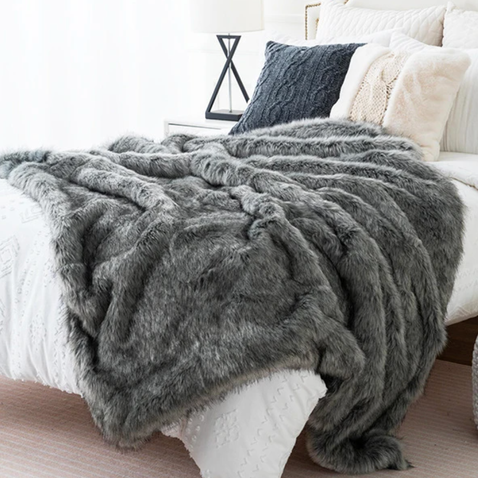 Luxe Faux Vossenbont Deken – Zachte Warmte, Elegant Design & Dierenvriendelijke Weelde-Blankets-DeWoonVallei-DeWoonVallei