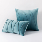 Luxe Fluwelen Kussenhoezen Zachte Textuur en Elegant Decoratief Ontwerp-Cushion Cover-DeWoonVallei-Rechthoek - 30 x 50 cm-Aqua Blauw-DeWoonVallei