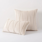 Luxe Fluwelen Kussenhoezen Zachte Textuur en Elegant Decoratief Ontwerp-Cushion Cover-DeWoonVallei-Rechthoek - 30 x 50 cm-Beige-DeWoonVallei
