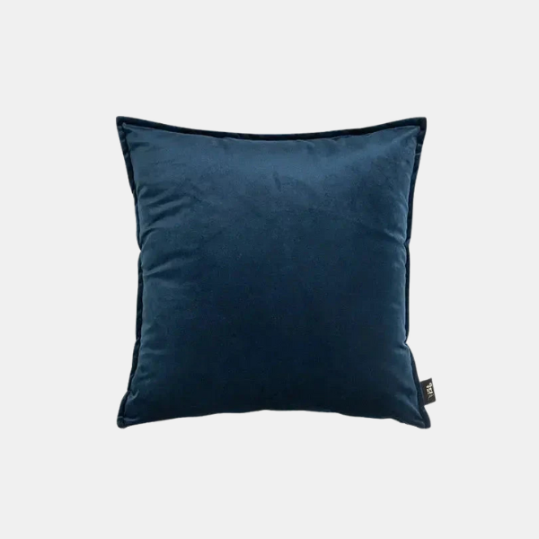 Luxe Fluwelen Kussensloop met Zachte Flanellen Rand voor Comfort-Cushion Cover-DeWoonVallei-30 x 50 cm-Donkerblauw-DeWoonVallei