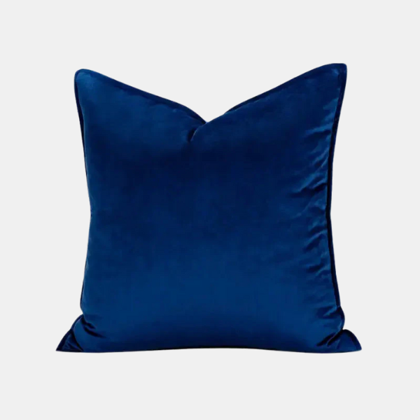 Luxe Fluwelen Kussensloop met Zachte Flanellen Rand voor Comfort-Cushion Cover-DeWoonVallei-30 x 50 cm-Marineblauw-DeWoonVallei