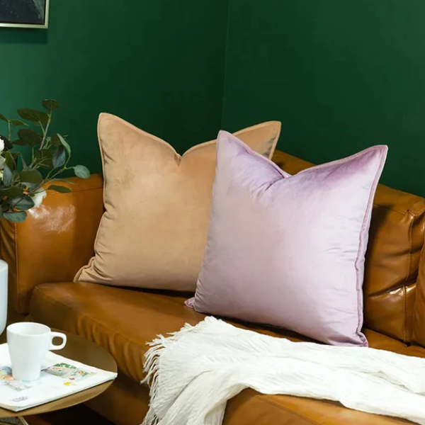Luxe Fluwelen Kussensloop met Zachte Flanellen Rand voor Comfort-Cushion Cover-DeWoonVallei-DeWoonVallei