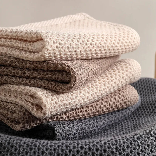 Luxe Honingraat Handdoeken Ultra-Absorberend Zacht Katoen-Towel Set-DeWoonVallei-DeWoonVallei