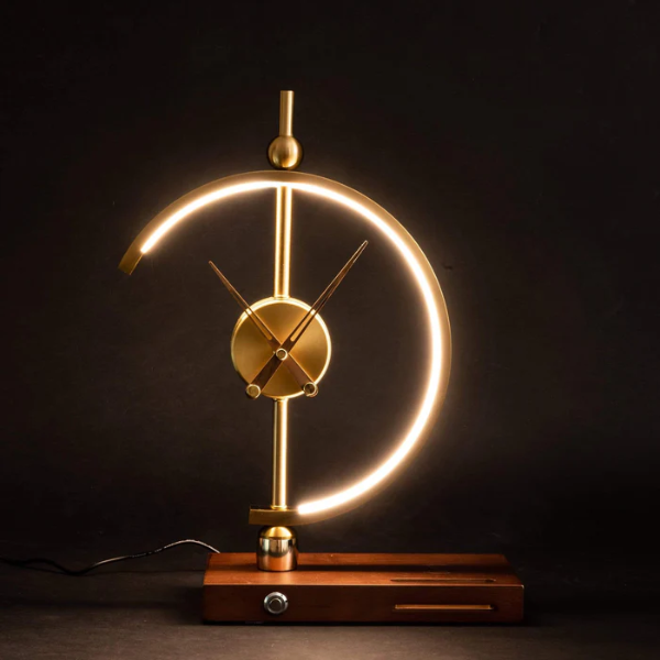 Luxe LED Kloklamp met Draadloos Opladen en Verstelbare Helderheid-Desk Clock-DeWoonVallei-DeWoonVallei
