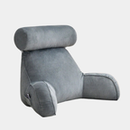 Luxe Lees- en TV-Kussen met Armleuningen – Ergonomisch Comfort voor Ontspanning in Bed-Home & Garden-DeWoonVallei-Grijs-DeWoonVallei