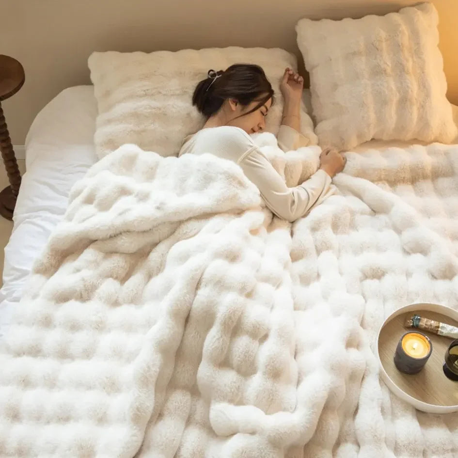 Luxe Pluche Wasbare Deken – Warm, Ademend & Hypoallergeen Comfort-Home Decor-DeWoonVallei-DeWoonVallei