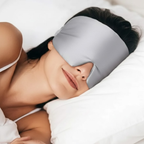 Luxe Slaapmasker met Gel Zijden en Koelend voor Migraine en Ontspanning-Eye mask-DeWoonVallei-Grijs-DeWoonVallei