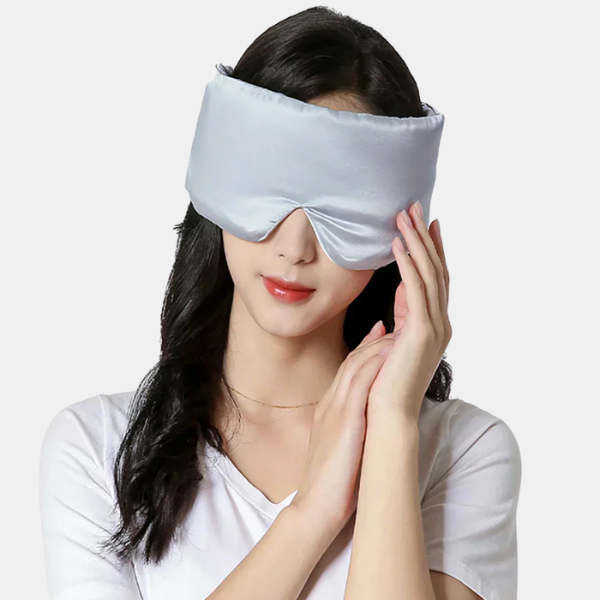 Luxe Slaapmasker met Gel Zijden en Koelend voor Migraine en Ontspanning-Eye mask-DeWoonVallei-Wit-DeWoonVallei