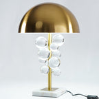 Luxe Tafellamp met Glazen Bubbels – Artistieke Koepellamp met Marmeren Voet en Warme LED Verlichting-Table Lamp-DeWoonVallei-DeWoonVallei