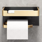 Luxe Wandtoiletrolhouder met Plank – Modern Design & Boorvrije Montage-Bathroom-DeWoonVallei-DeWoonVallei