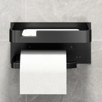 Luxe Wandtoiletrolhouder met Plank – Modern Design & Boorvrije Montage-Bathroom-DeWoonVallei-DeWoonVallei
